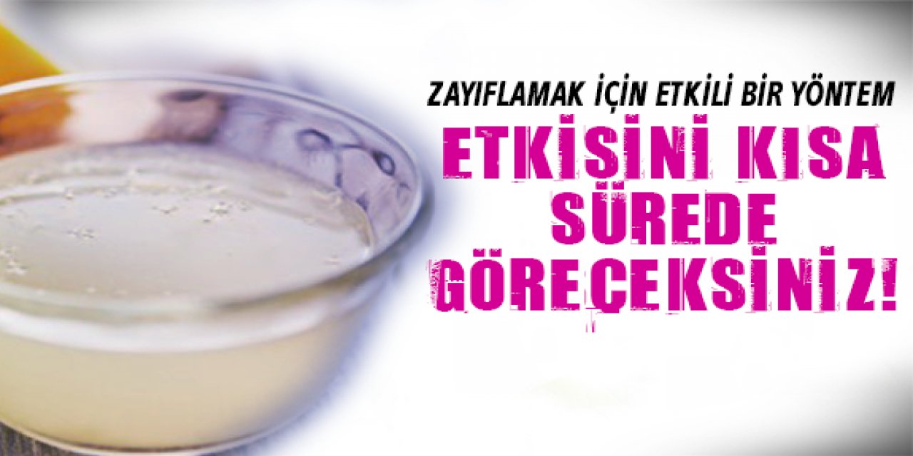Sabahları Bir bardak kadar tüketildiğinde kilo vermeye yardımcı olan içecek..
