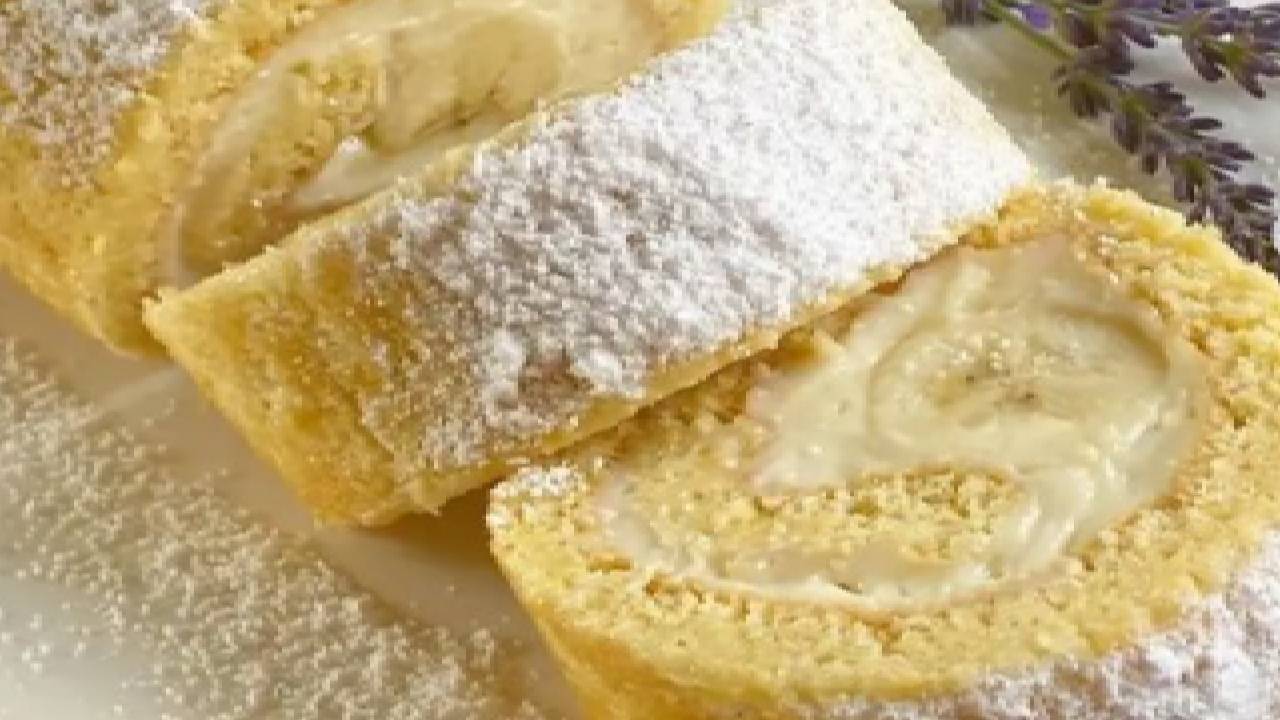 Pastane Usulü Kırılmayan Çatlamayan Muzlu Rulo Pasta Tarifi