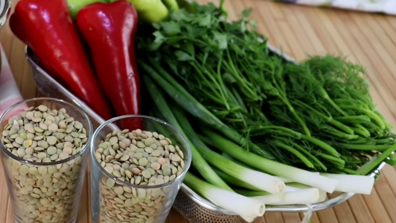 Yeşil mercimekli salata tarifi