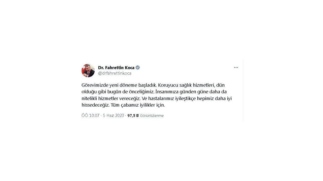 Bakan Koca: Görevimizde yeni döneme başladık